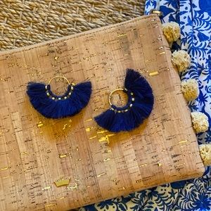 Lisi Lerch Game Day tassel earrings navy